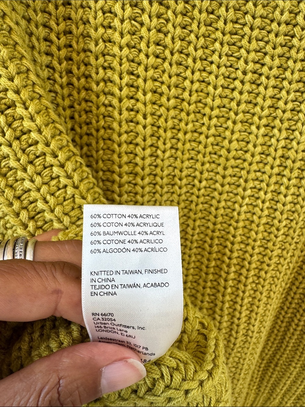 Free People Chartreuse Openwork Crewneck Sweater - Picture 4 of 5